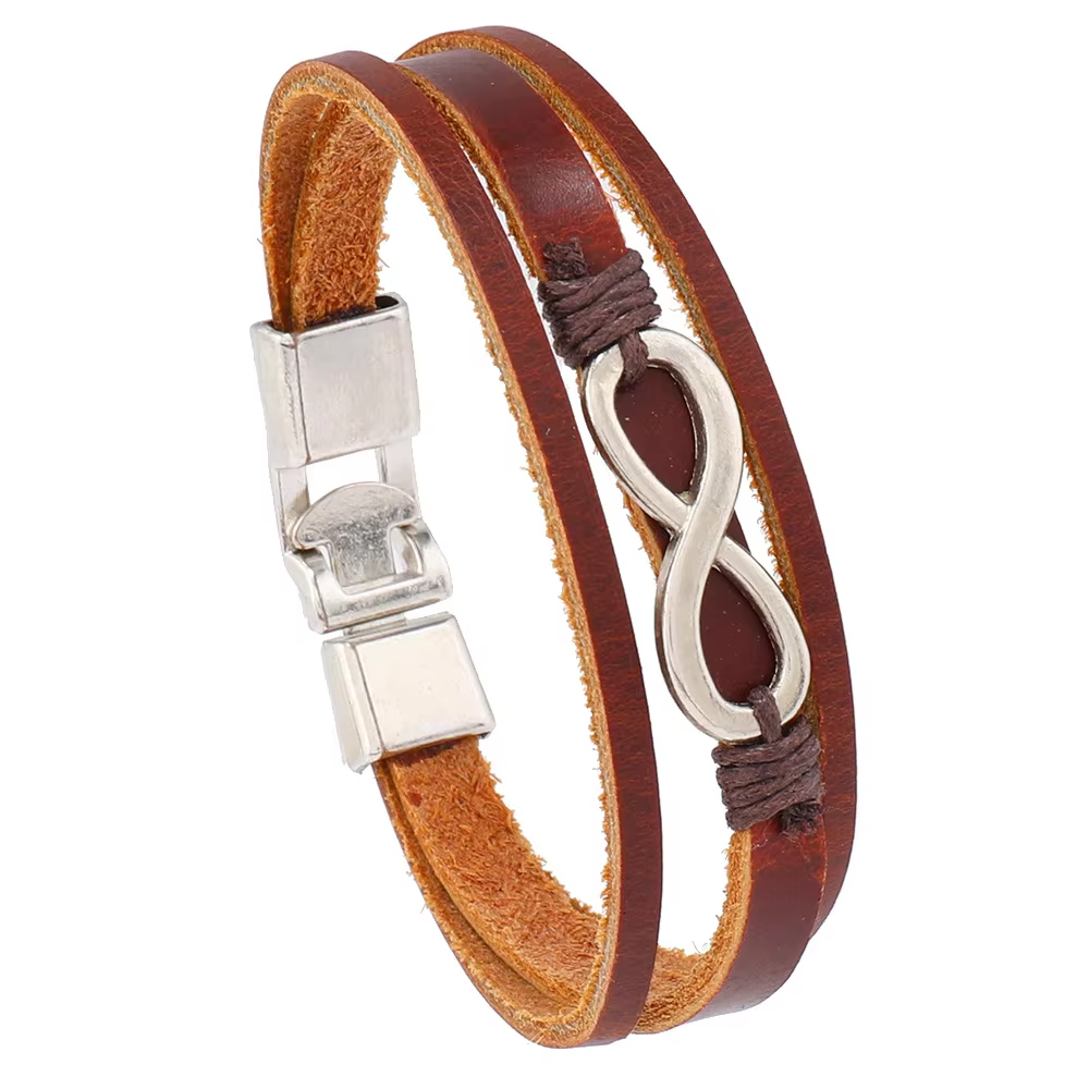 Predator Q1 Urban Edge – pánské náramky, hnědá, nekonečno, 23cm