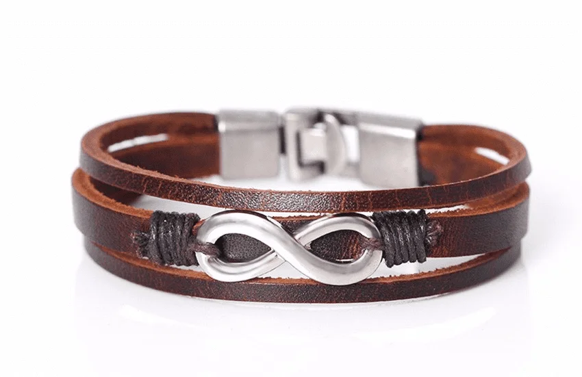 Predator Q1 Urban Edge – pánské náramky, hnědá, nekonečno, 23cm - Obrázek 3