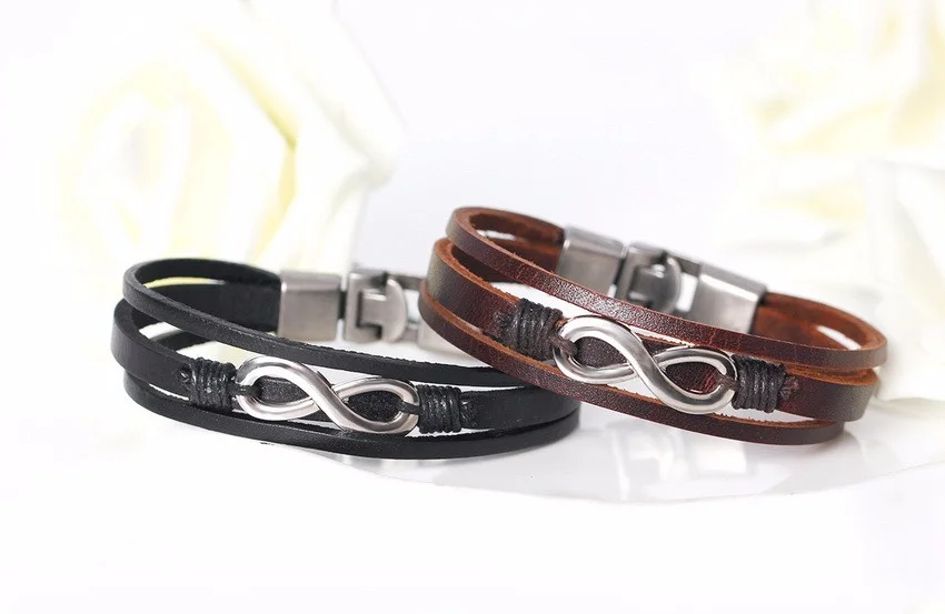 Predator Q1 Urban Edge – pánské náramky, hnědá, nekonečno, 23cm - Obrázek 4