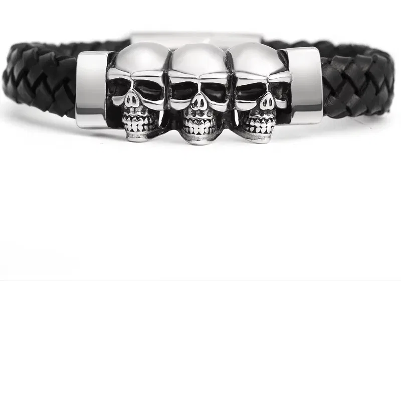 Predator Q1 Thunderstrike – pánské náramky, černá, lebka, 21cm