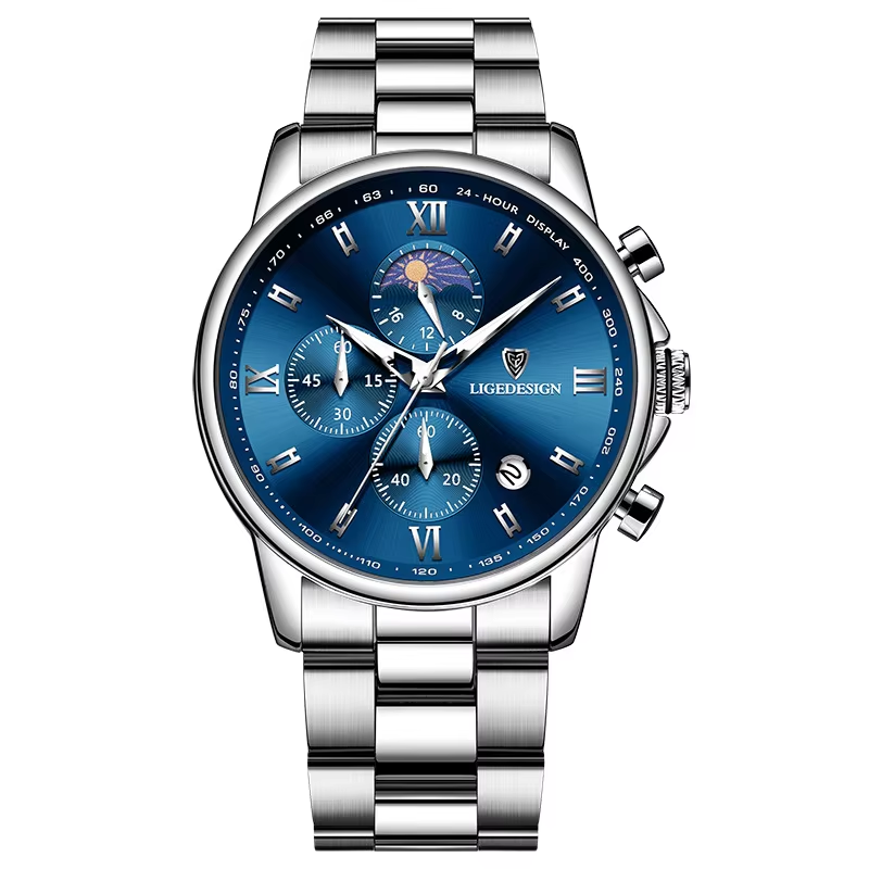 LIGE Iron Soul – pánské hodinky, modrá