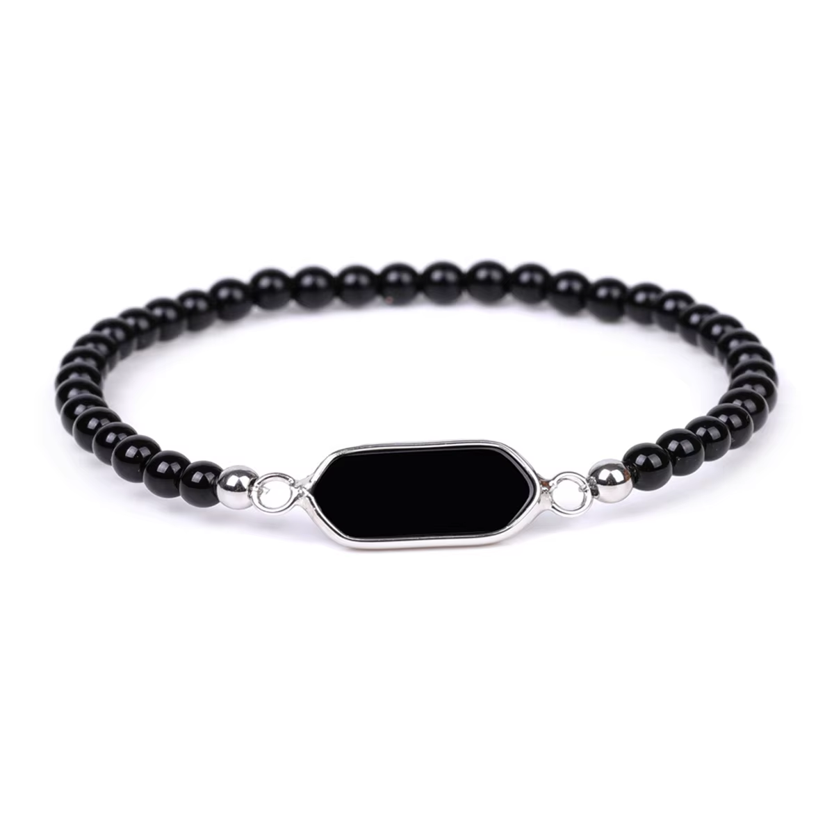 Silver Star Silvermist – dámské náramky, černá, Obsidian