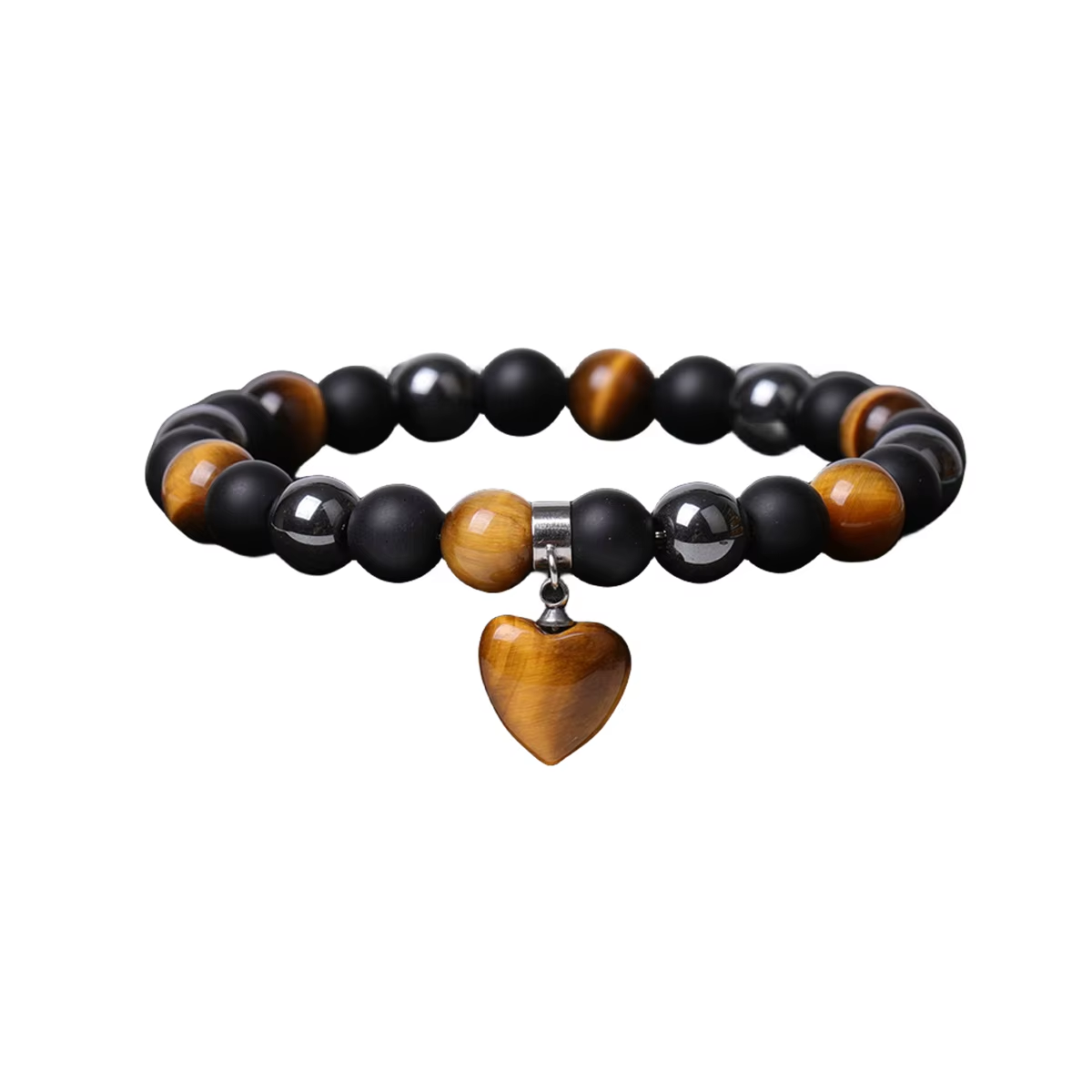 Silver Star Sunfire – dámské náramky, černá, Tiger Eye Hematit