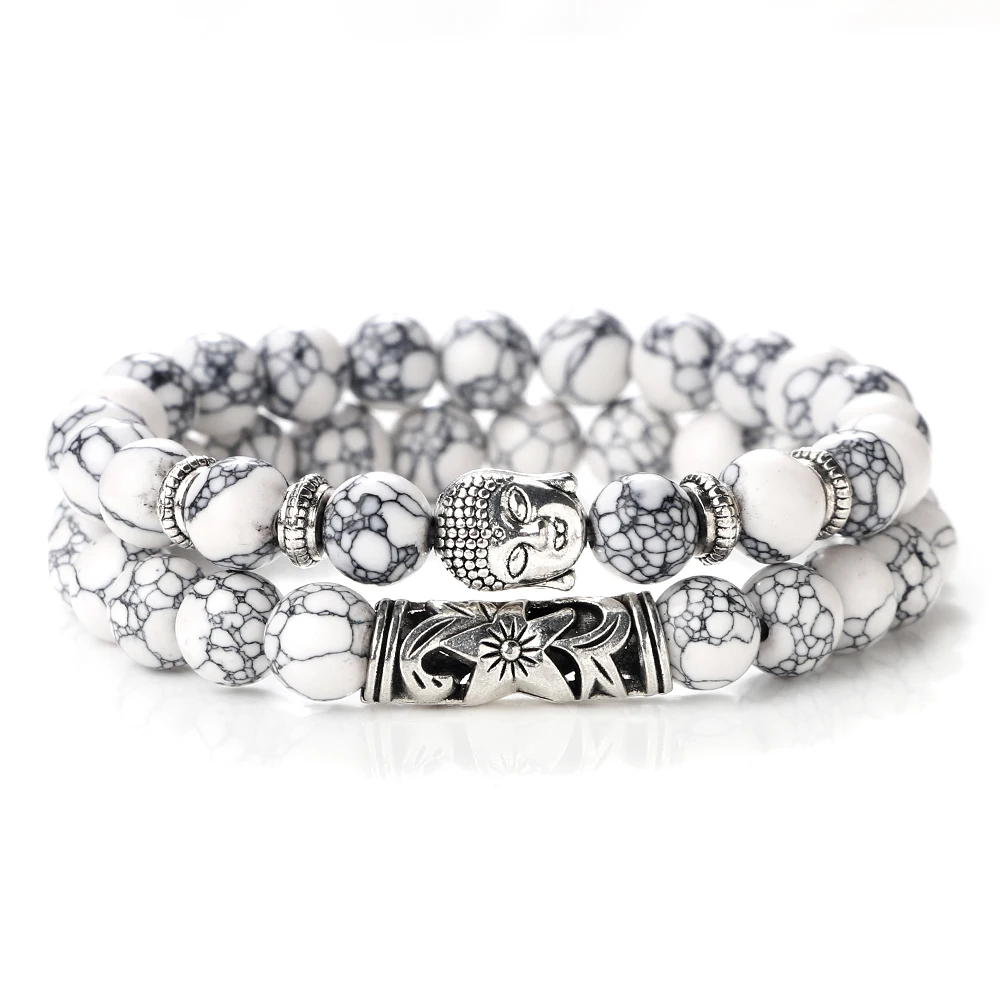 Silver Star Dawnbreak – dámské náramky, Buddha, sada 2 kusy