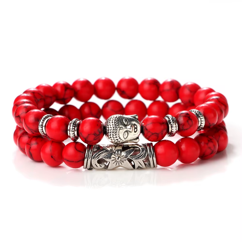 Silver Star Rosywood – dámské náramky, Buddha, sada 2 kusy