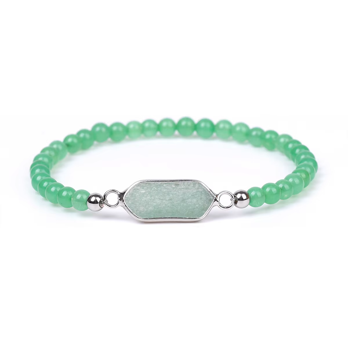 Silver Star Crimsonleaf – dámské náramky, Green Aventurine