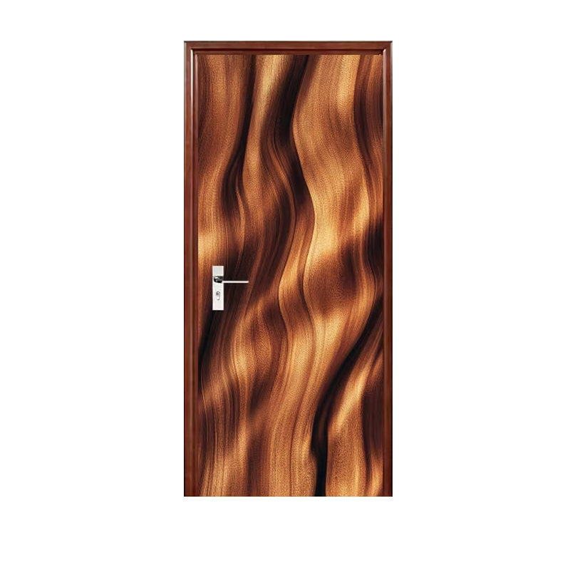 Predator Q1 - samolepící tapeta 2D na dveře, s hnědým zlatým vlnitým vzorem