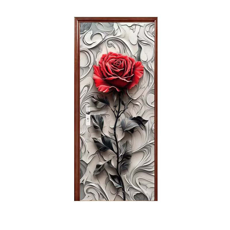 Predator Q1 - samolepící tapeta 2D na dveře, růže