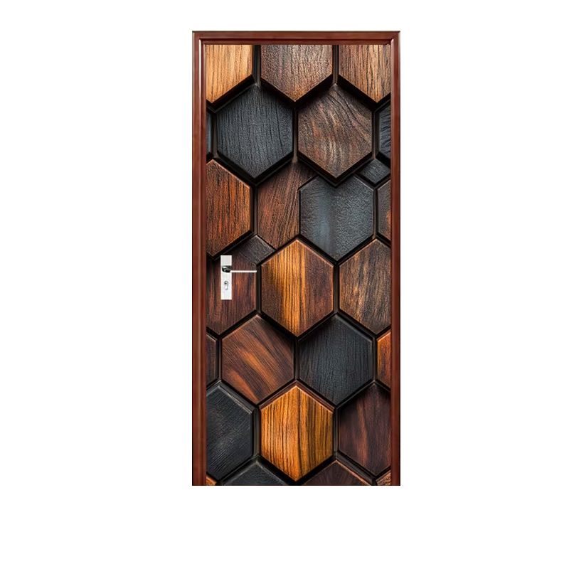 Predator Q1 - samolepící tapeta 2D na dveře, geometrických tvar