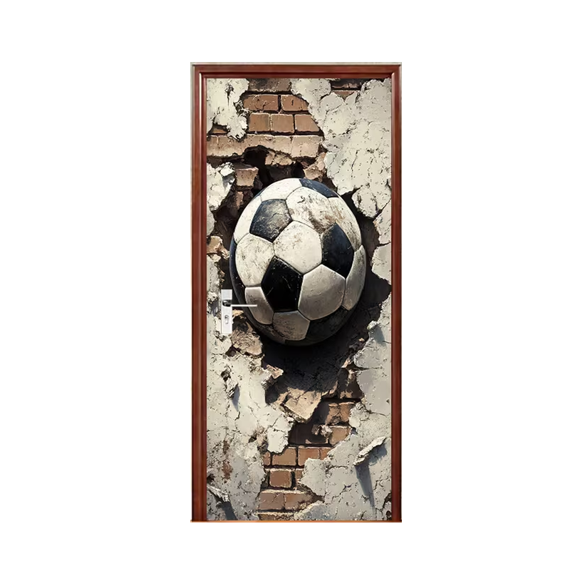 Predator Q1 - samolepící tapeta 2D na dveře, fotbalový míč