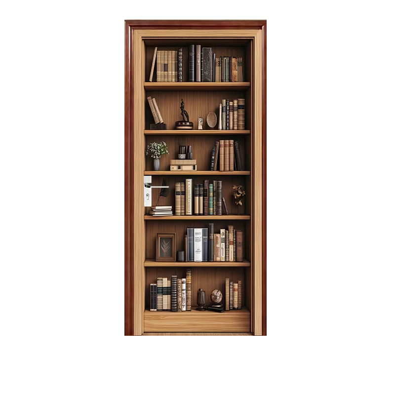 Predator Q1 - samolepící tapeta 2D na dveře, knihovna, tmavá