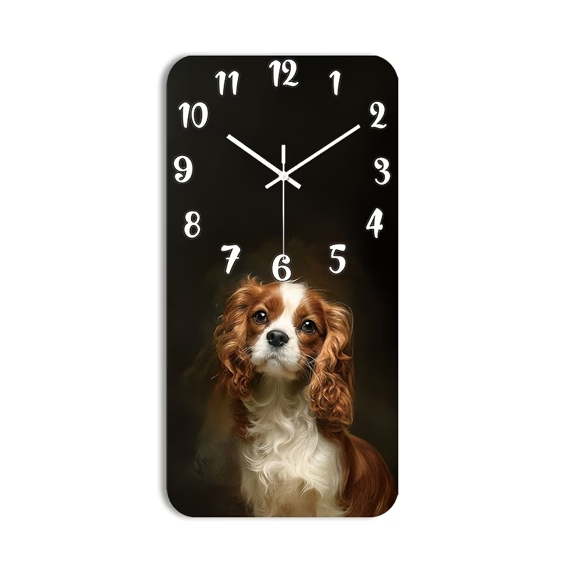 Predator Q1 - nástěnné hodiny s designem Cavalier King Charles, 58cm x 29cm